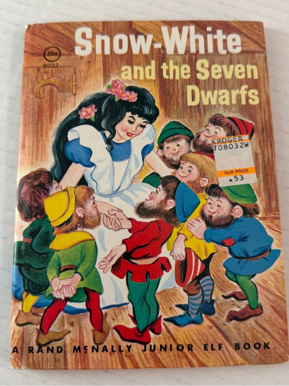 SNOW WHITE And The Seven Dwarfs ~ Vintage Childrens Rand McNally Junior Elf Book